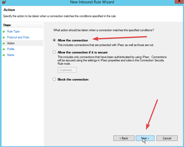 Windows bağlantıya izin verme