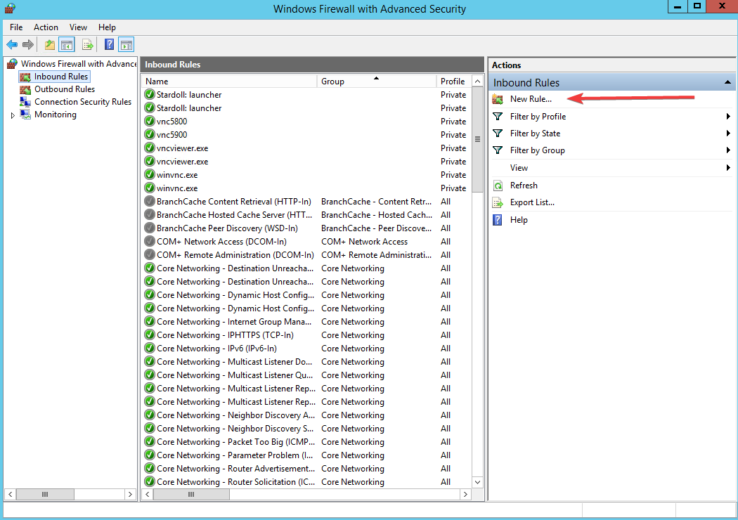 Windows Gelen Kuralları